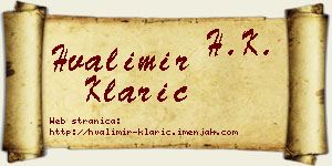 Hvalimir Klarić vizit kartica